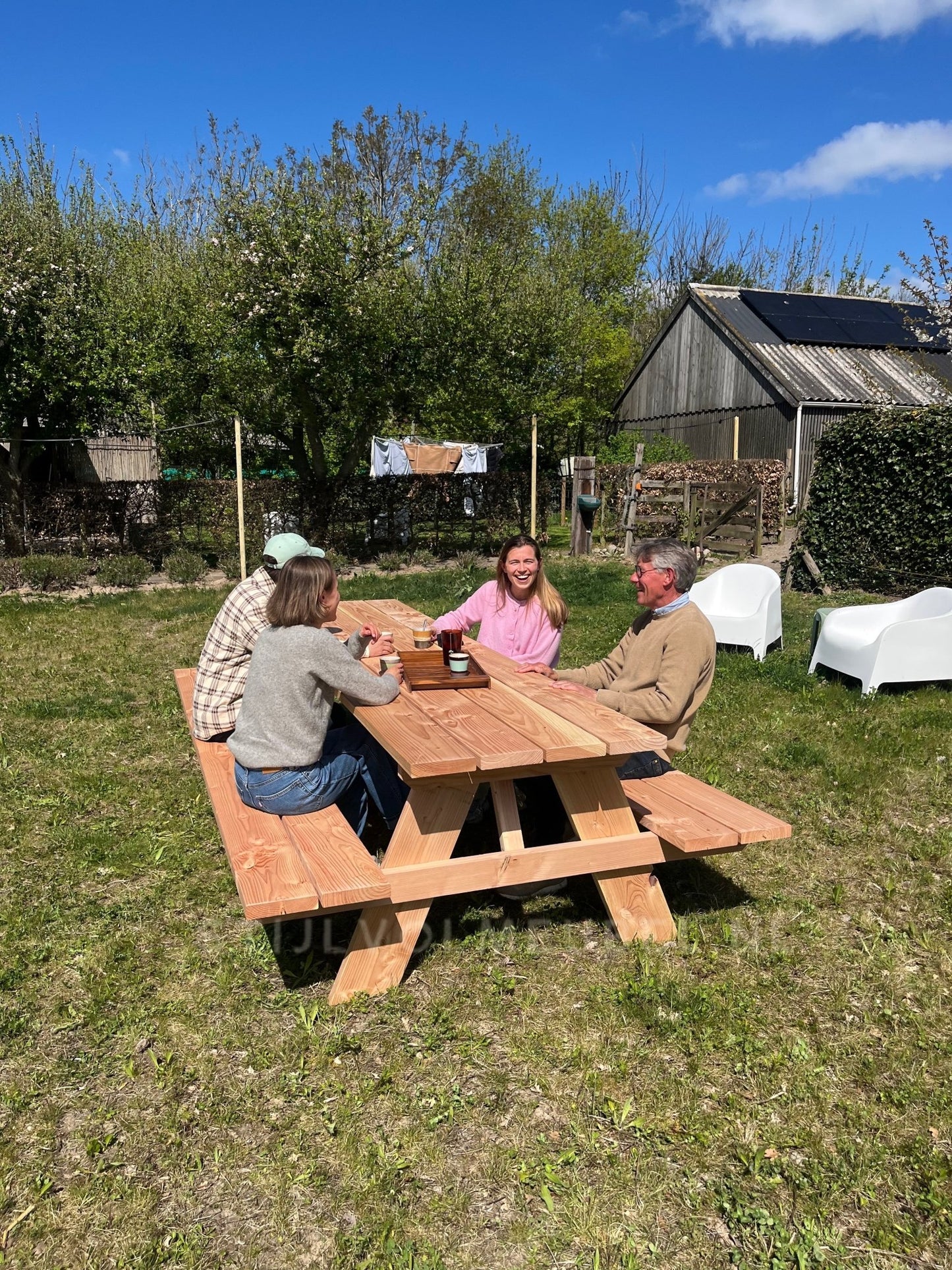 Douglas Classic Picknicktafel 2.8 meter - StijlvolMeubel.nl