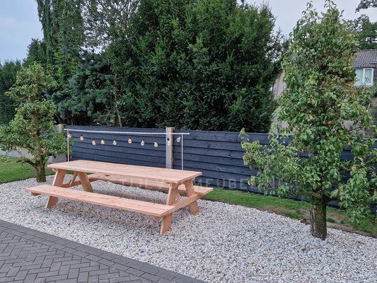 Douglas Classic Picknicktafel 2.8 meter - StijlvolMeubel.nl