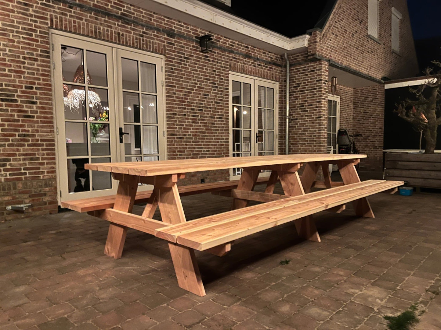 picknicktafel - houtenbanken