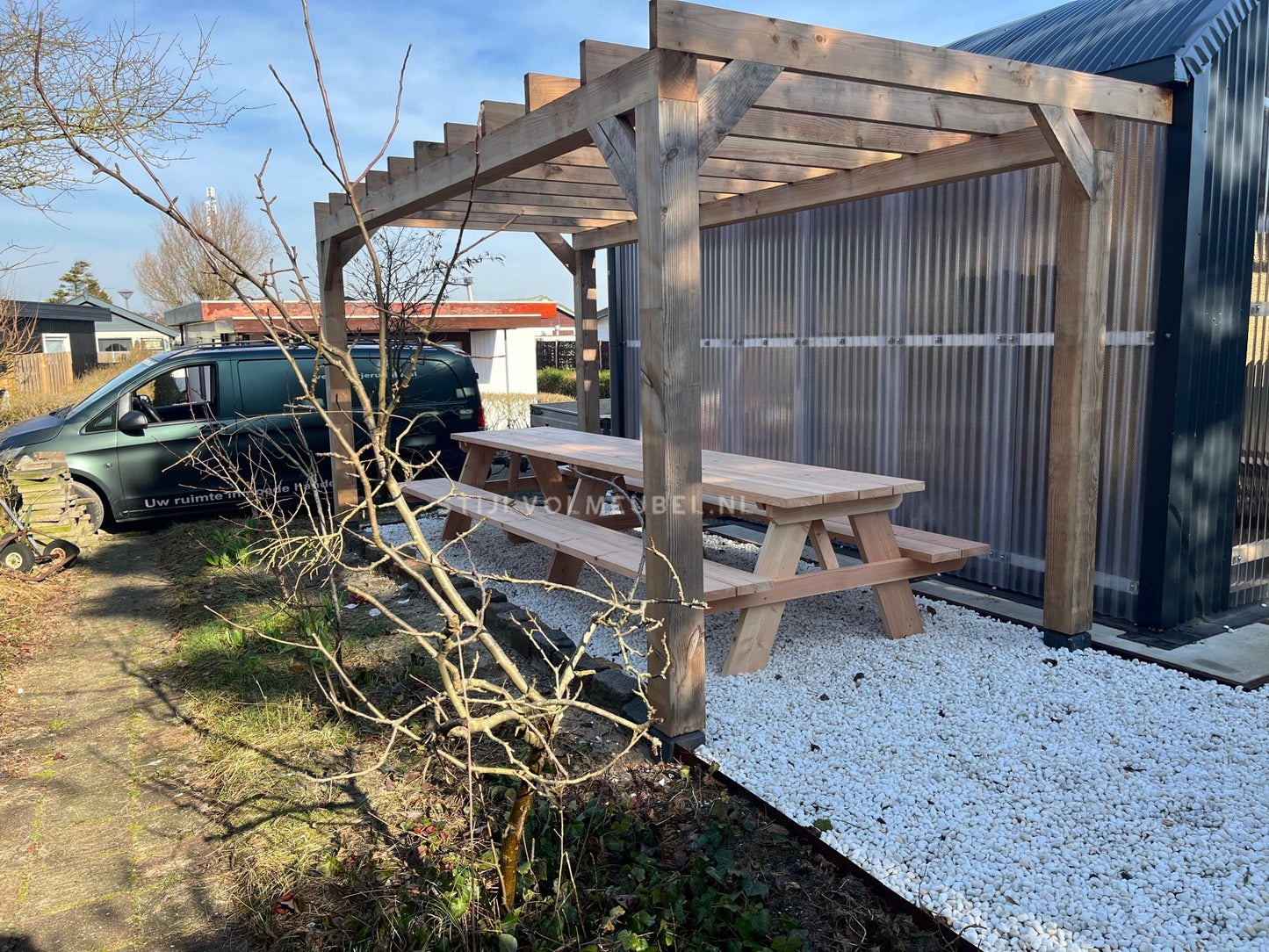 Douglas Classic Picknicktafel 4 meter - StijlvolMeubel.nl