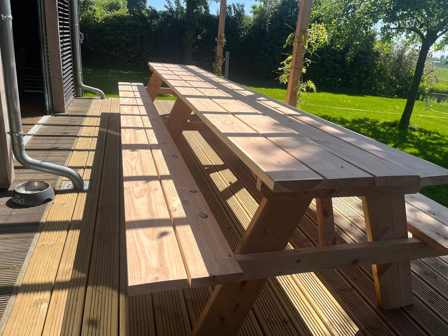 Douglas Classic Picknicktafel 5 meter - StijlvolMeubel.nl