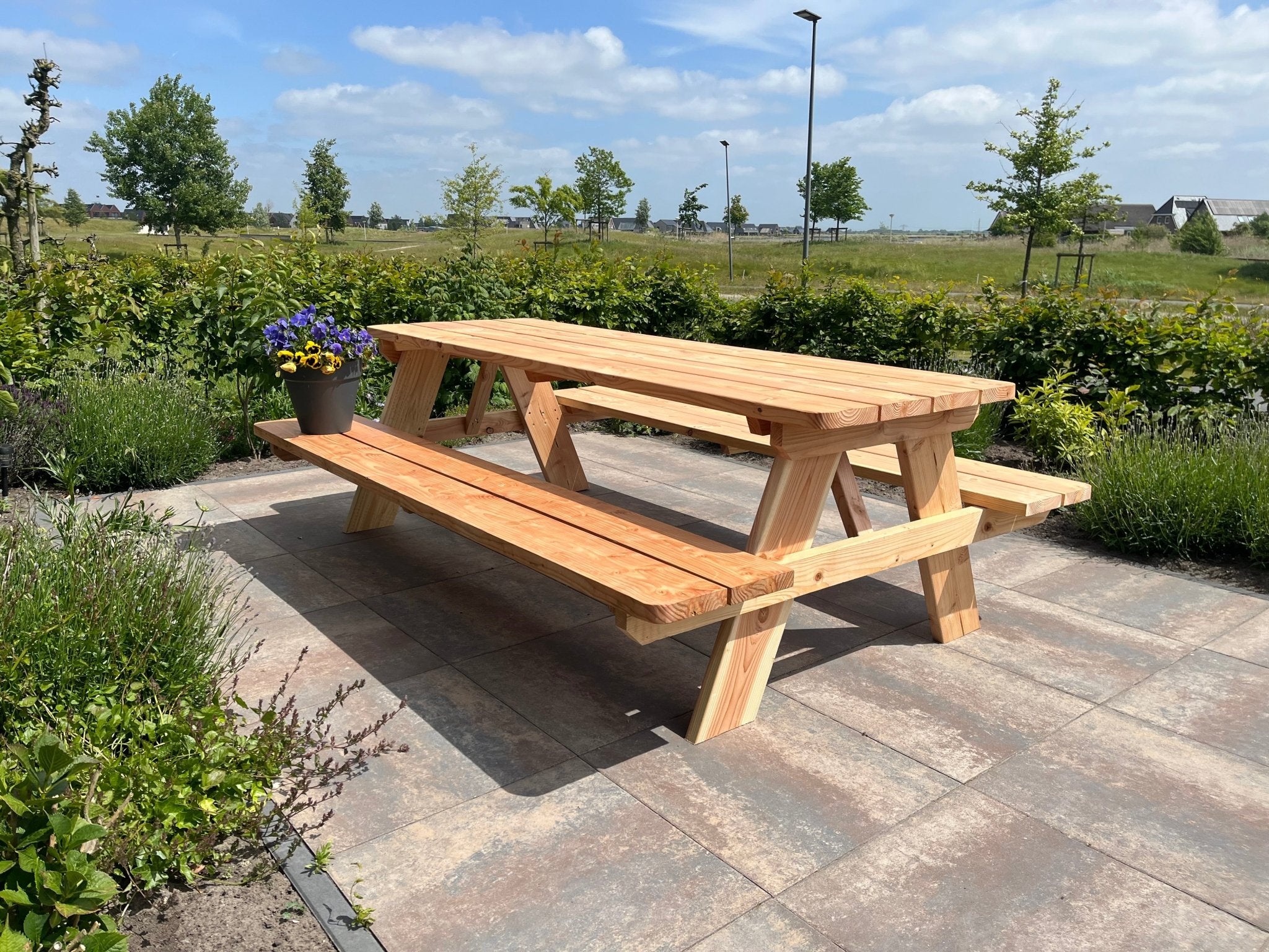 picknicktafel - houtenbanken