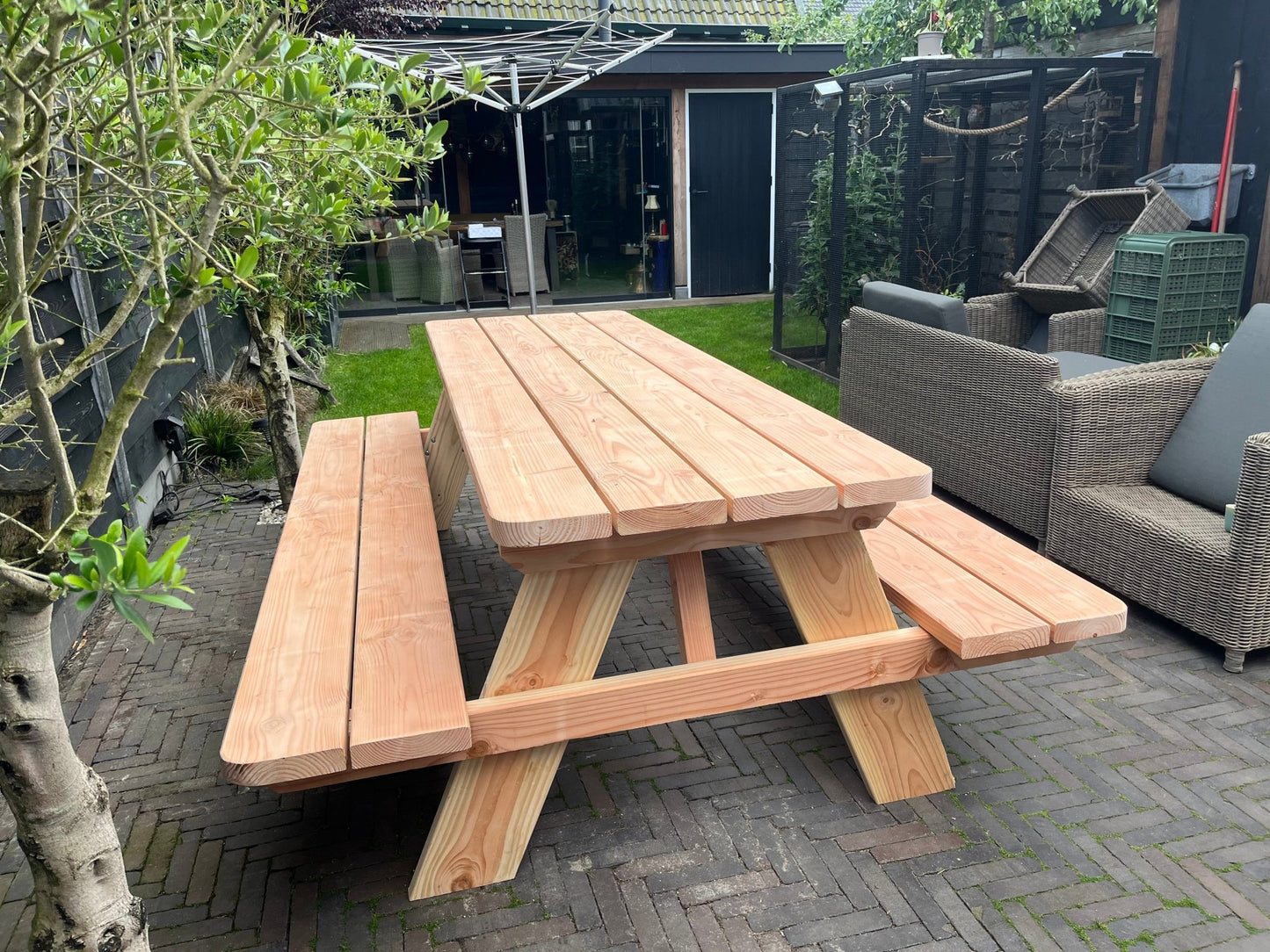 picknicktafel - houtenbanken
